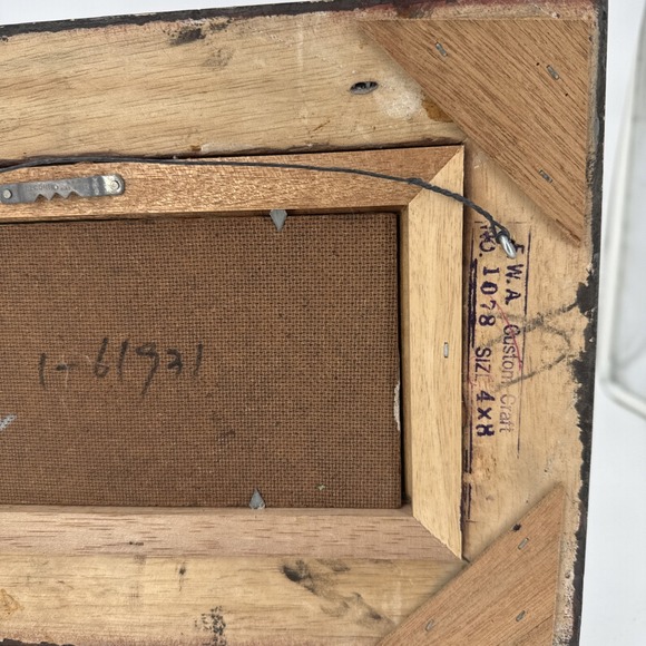 Vintage Framed Painting on Board-Rural European Landscape Scene-Signed - Picture 7 of 9